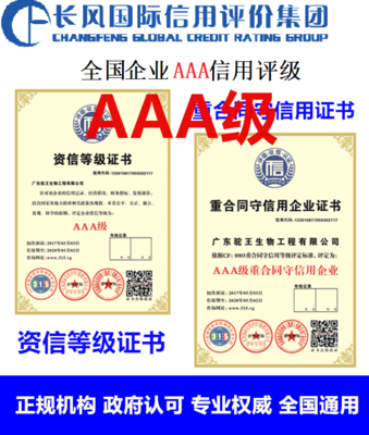 茂名企業(yè)信用等級申辦指南與市場調查分析